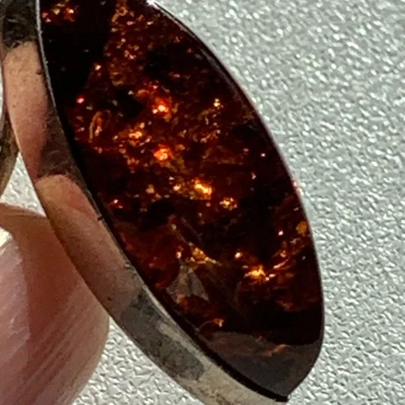 Designer ZIV Baltic Amber sterling ring size 7 - Picture 9 of 9